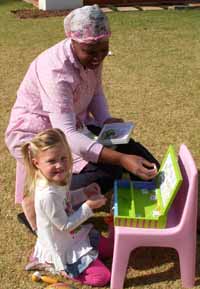 Queen and Emily with Puzzle